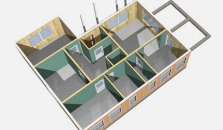 Проект одноэтажного дома из СИП-панелей для имеющегося фундамента